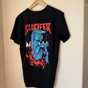 Abstract Denver Colorado Blucifer Men's Black T-shirt Size M